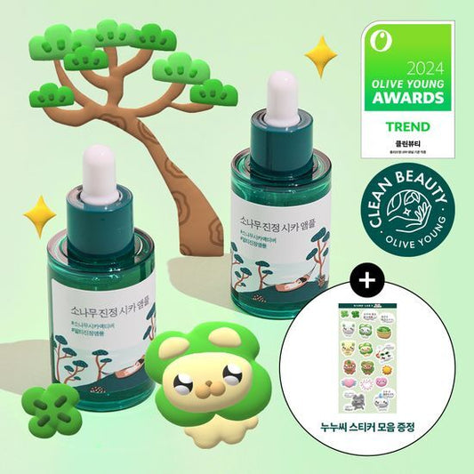 30+30ml｜ROUND LAB 🌲 松樹鎮靜積雪草安瓶✨