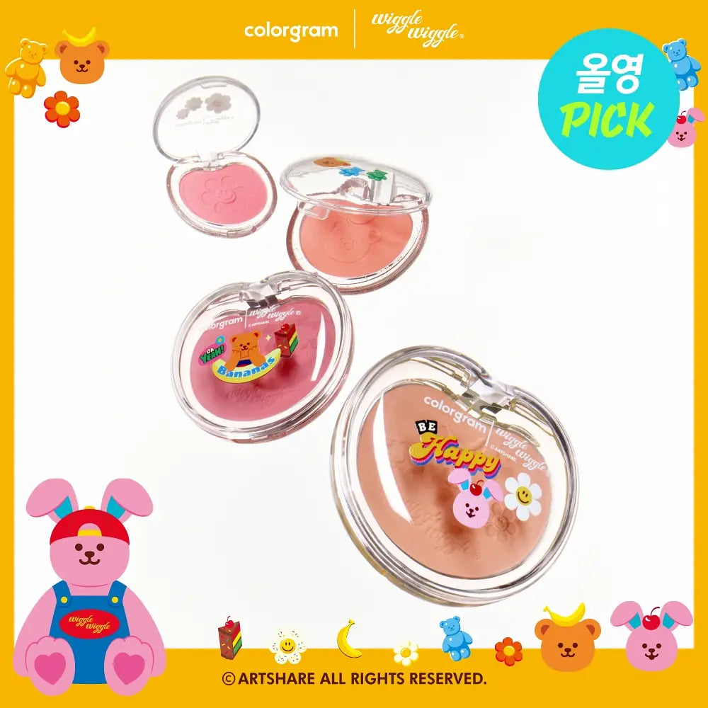 Colorgram X WiggleWiggle 🌼🐻 Cotton Blusher 柔棉單色胭脂