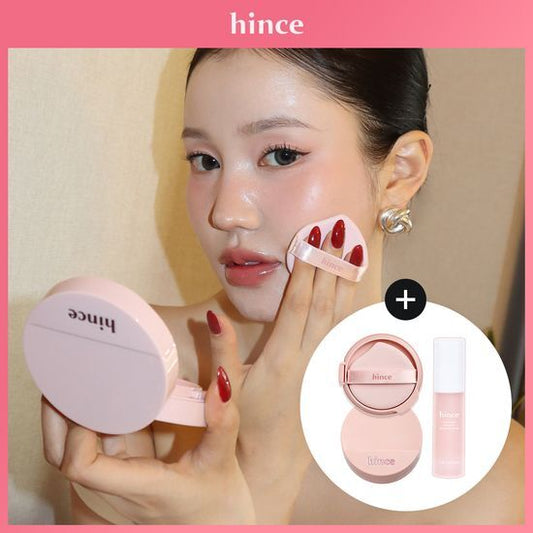 送磨皮妝前乳｜hince 💖 粉紅高遮瑕奶油氣墊✨