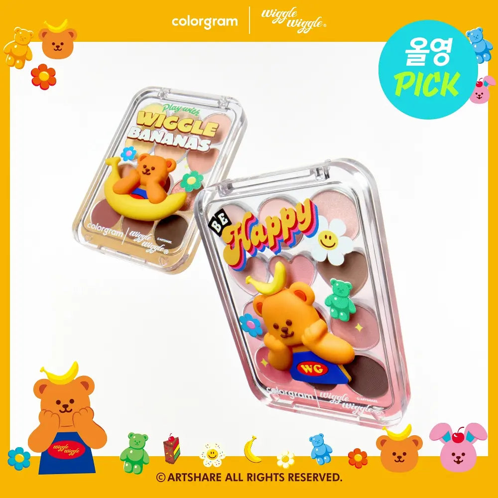 Colorgram X WiggleWiggle 🌼🐻12色計算機眼影盤
