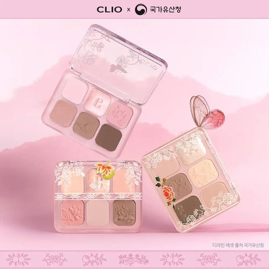CLIO x  韓國國家遺產廳  🌺 繡花雅韻 6色眼影盤