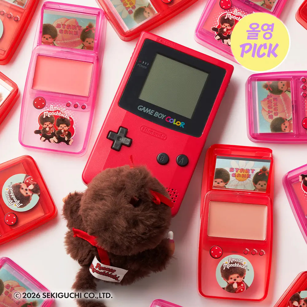 Amuse X Monchhichi 💖 Gameboy 水光腮紅膏