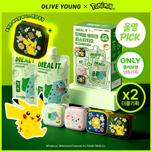 MEAL IT x Pokemon 💚 開心果味高蛋白奶昔套裝
