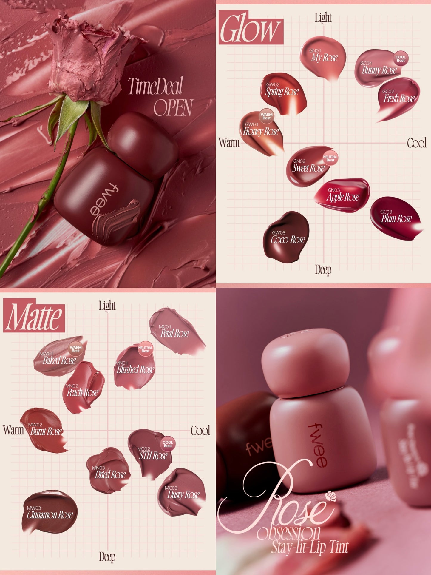 fwee 🥀 Rose Obsession Stay-Fit Lip Tint ✨ 持久玫瑰唇釉