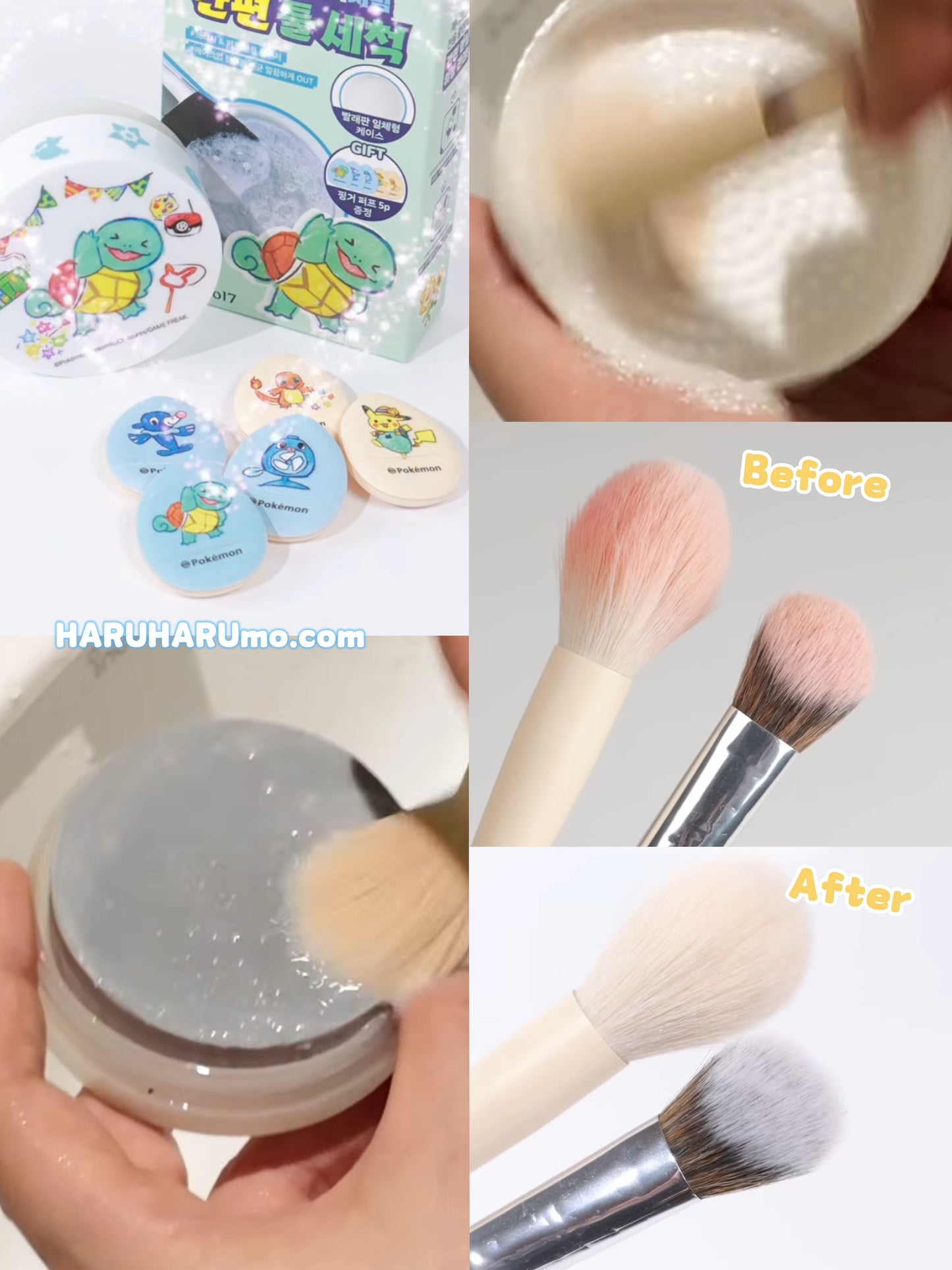 送手指粉撲*5｜STUDIO17 x Pokemon ⭐️ 刷具粉撲專用清潔皂