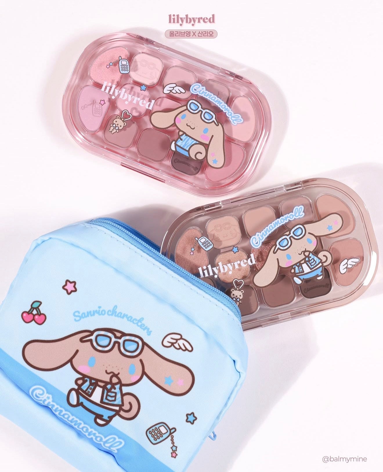 送化妝包｜Lilybyred x Sanrio 🍒 13色多功能眼影盤