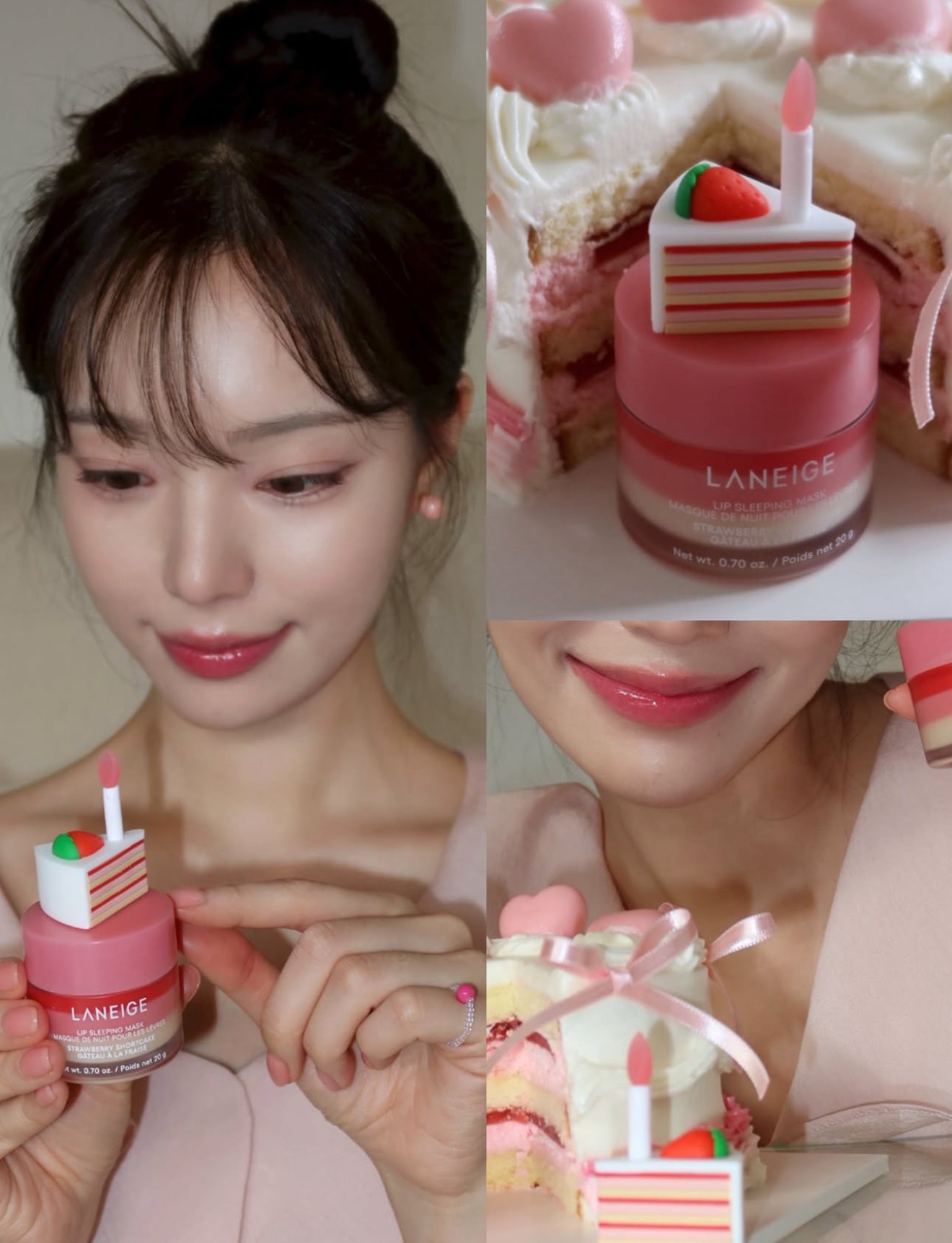 LANEIGE 🍓草莓蛋糕✨唇部睡眠面膜