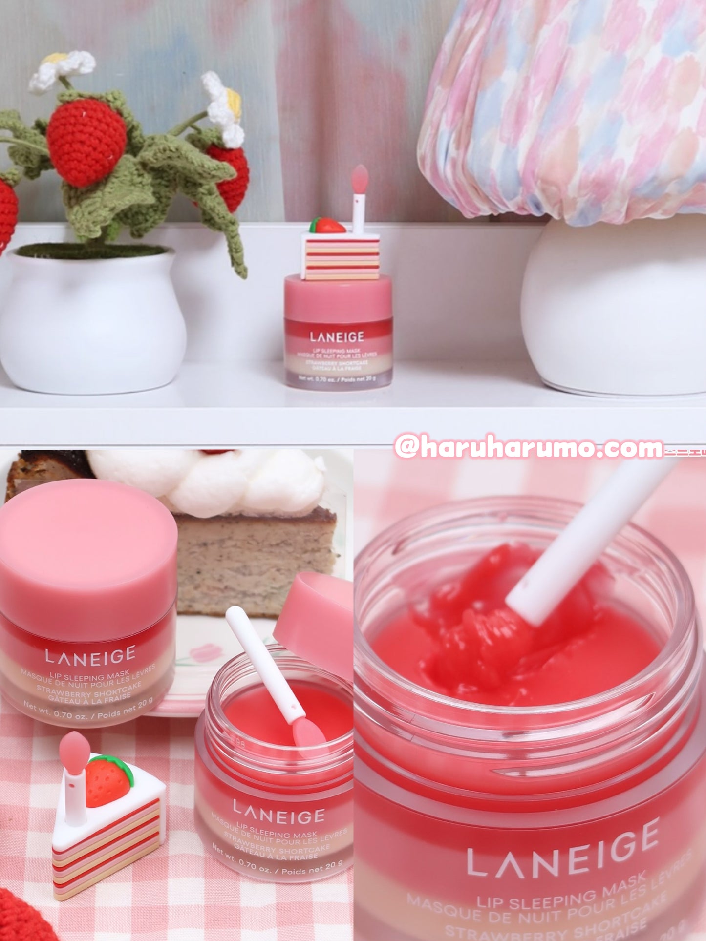 LANEIGE 🍓草莓蛋糕✨唇部睡眠面膜