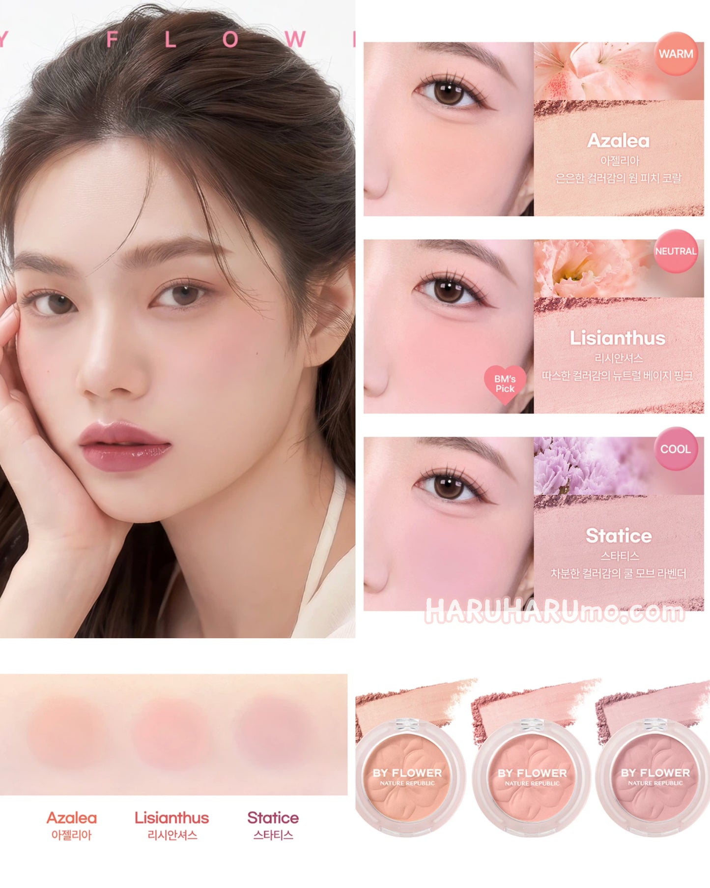 🌸 NATURE REPUBLIC BYFLOWER 棉花腮紅
