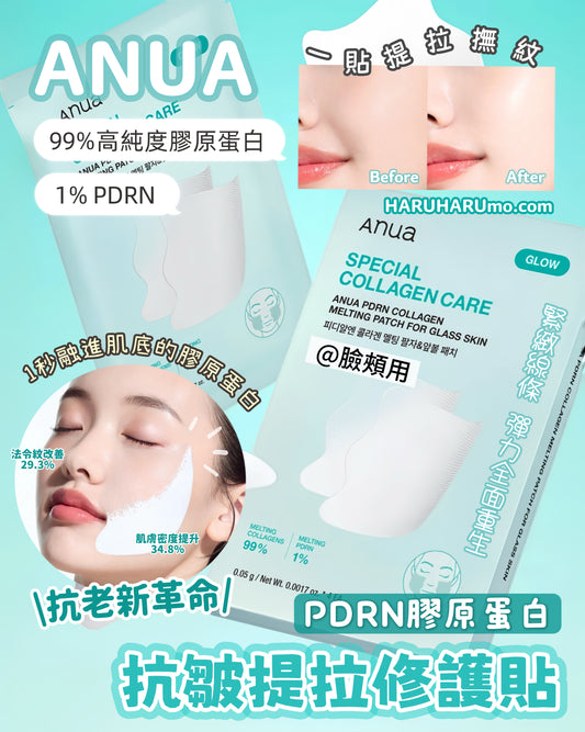 Anua💧 PDRN膠原蛋白抗皺提拉修護貼（臉頰用）4ea