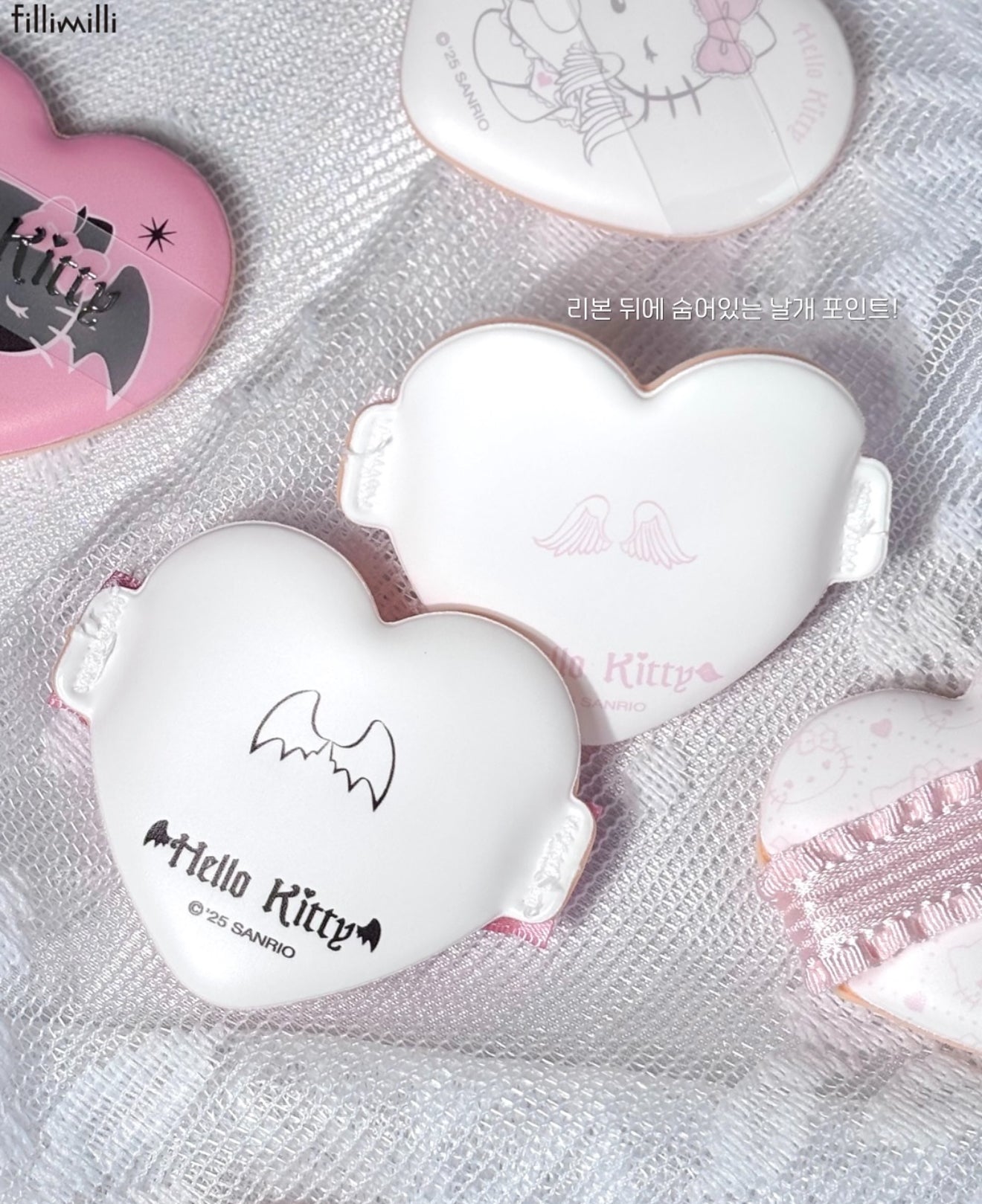 Filimilli x Sanrio 💖 天使惡魔聯名 ✨ 愛心造型粉撲🎀