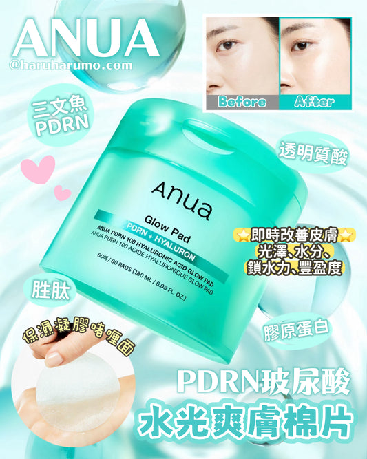 ANUA 💙PDRN玻尿酸100水光爽膚棉片✨
