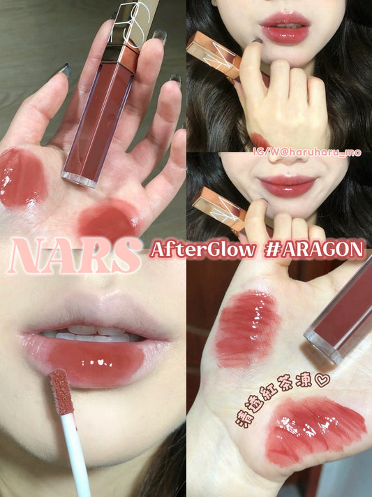 NARS💕 新款金管唇蜜ARAGON ♡清透紅茶凍