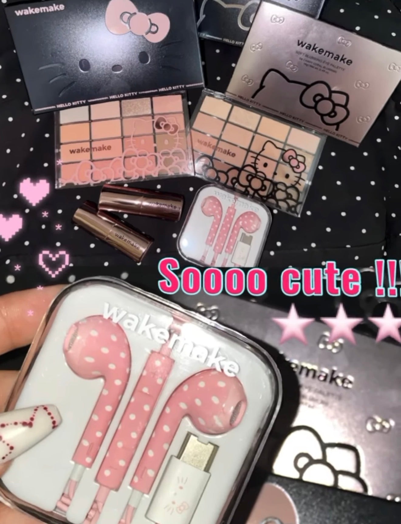送你Y2K耳機🎀 wakemake x Hello Kitty 水潤光唇膏限定套裝
