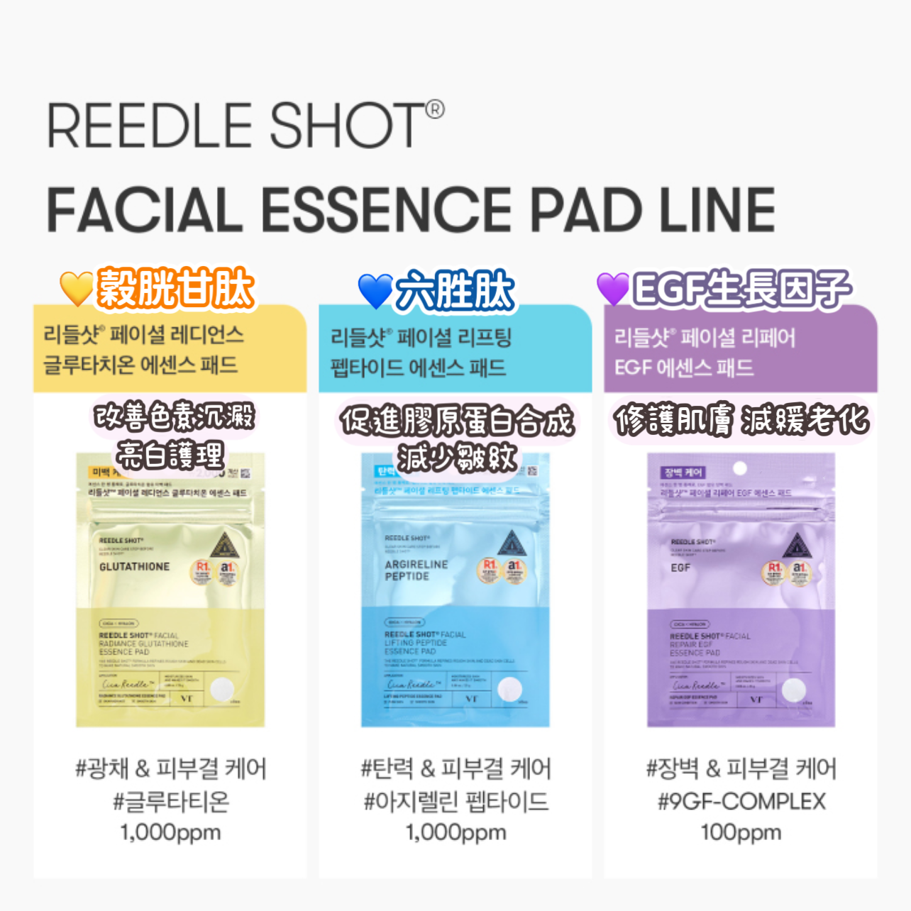 VT 🍒Reedle shot 系列✨多效精華修護棉片