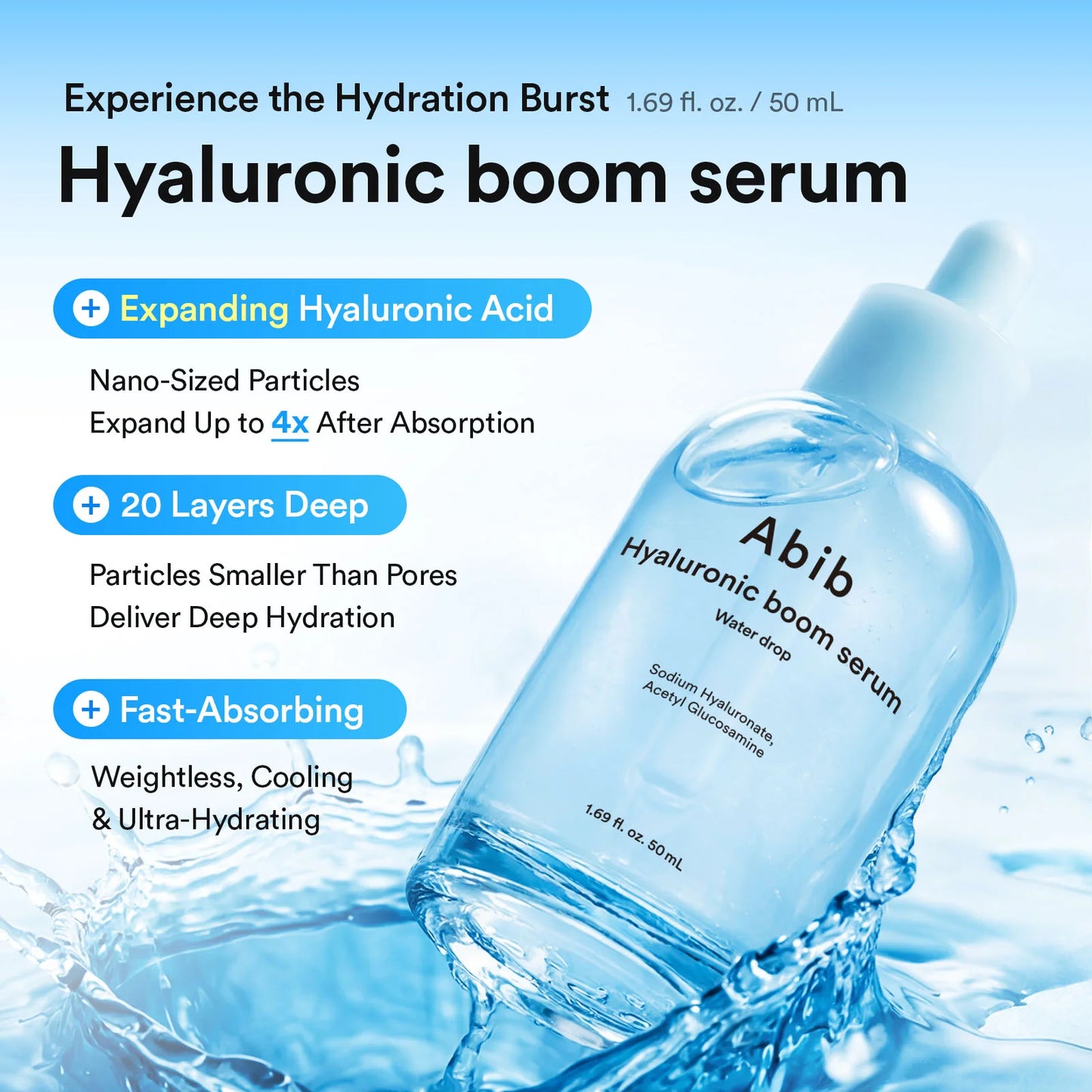 ABIB 💙✨ 玻尿酸水光爆水精華 50ml